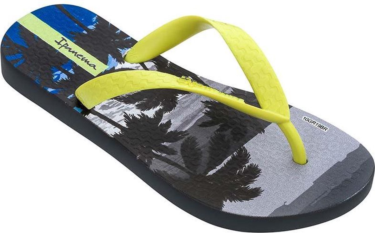 Ipanema - Maat 38 - Classic Kids Slippers - Dark Grey/Yellow