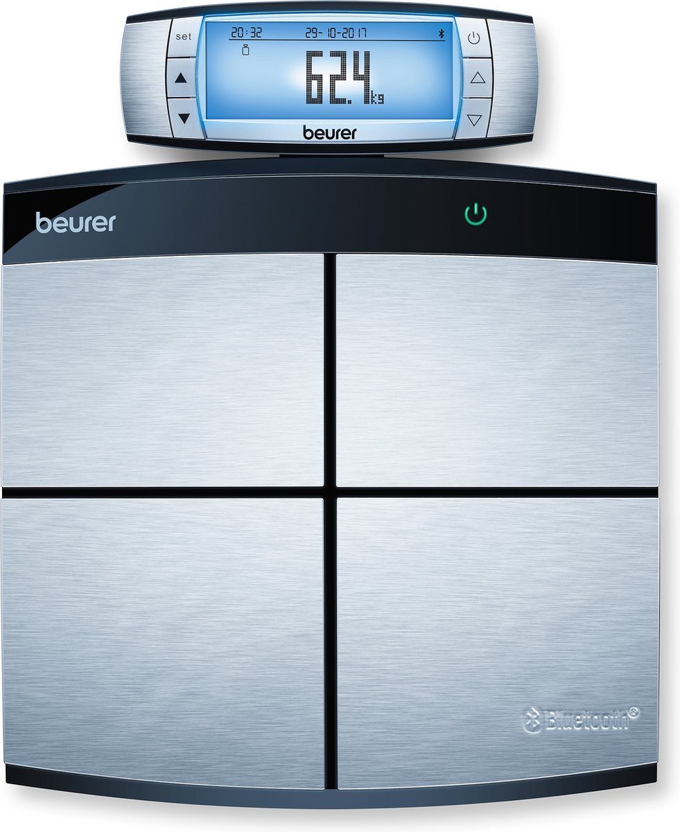 Beurer BF105 - Personenweegschaal lichaamsanalyse - Bluetooth - 180kg - RVS