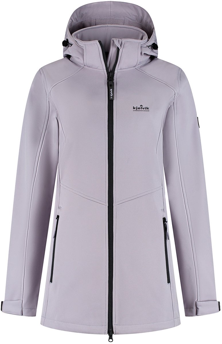 softshell, jacket, hooded, lavender, zippers