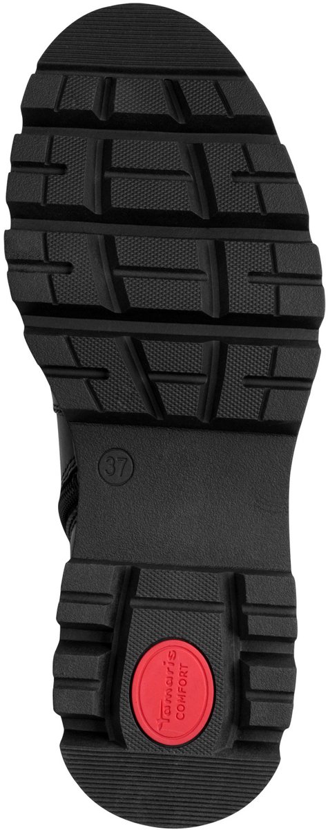 sneakerz, zwarte zool, loopvlakpatroon, zooldikte, maat 37