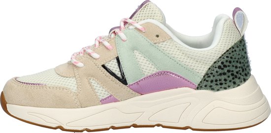 POSH by Poelman - Maat 40 - CAROCEL Dames Sneakers - Beige met combinatie