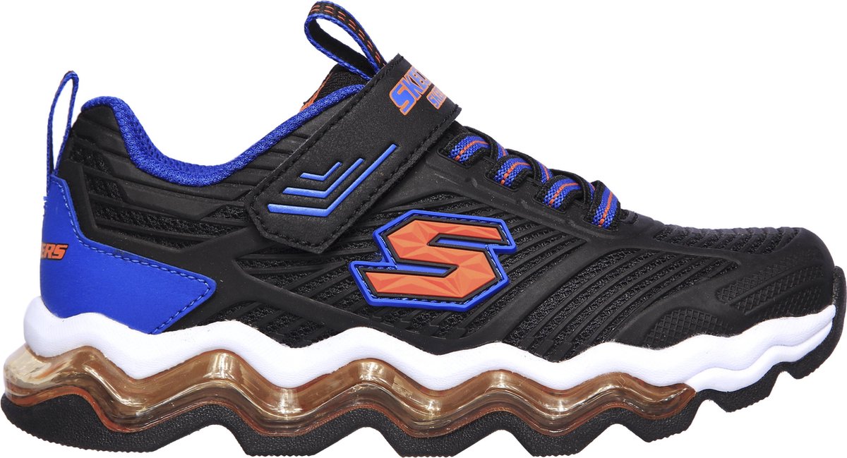 Skechers Skech-Air Waves - Maat 33 - Jongens Sneakers - Black/Blue/Orange