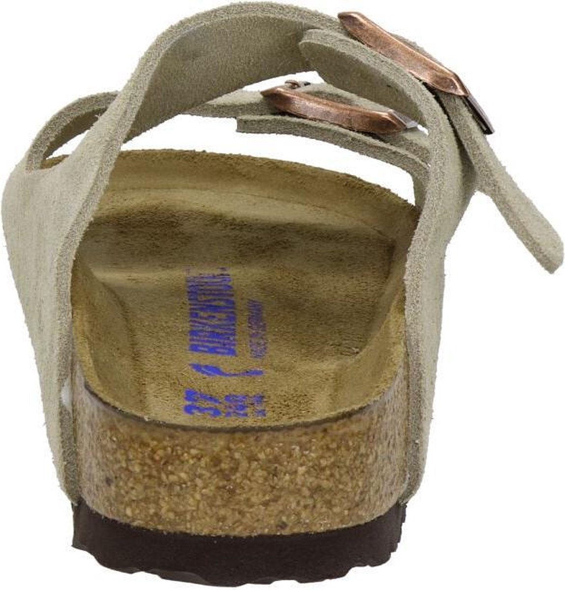 Birkenstock - Maat 38 - Arizona SFB VL Narrow Dames Slippers - Taupe