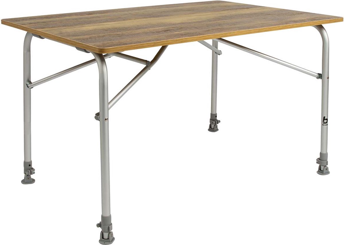 tafel, klaptafel, houten blad, metalen frame, verstelbaar