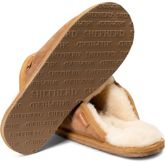 slippers, moccasins, shearling, fur-lined, brown