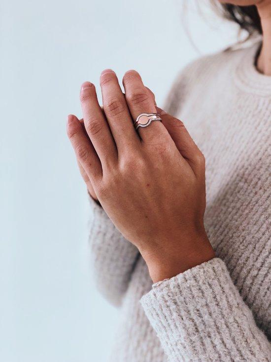 Esprit ESRG003012 Fuse ring - Zilver roségoudverguld - Rosékleurig - Ringmaat: 16.00 mm / maat 50