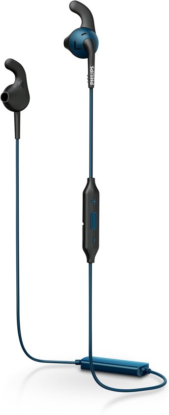 Koopjeshoek - Philips ActionFit SHQ6500BL/00 hoofdtelefoon/headset In-ear Zwart, Blauw