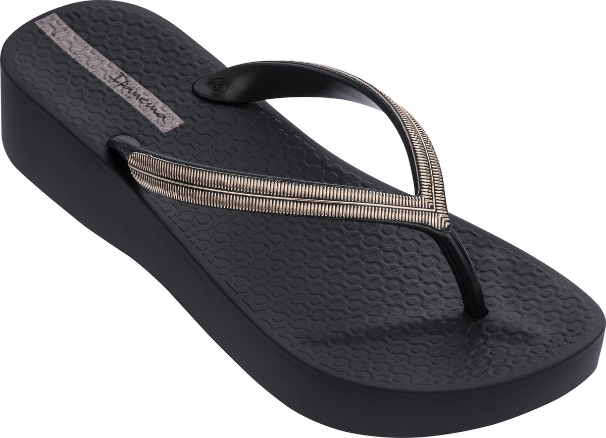 Ipanema - maat 38- Anatomic Mesh Plateau slipper voor dames - black-rose