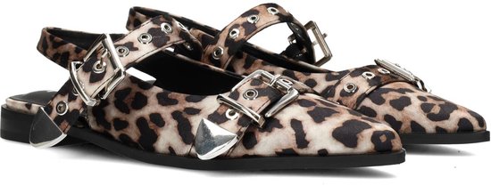 sandalen, leopard, dierlijk patroon, dubbele gesp, sandalen met hak