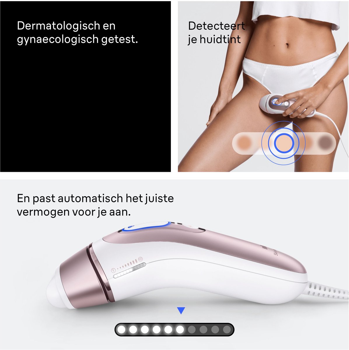 Braun IPL Smart Skin i·expert - IPL ontharingsapparaat - PL7432 - Ontharing Voor Thuis - Met Gratis App - 4 Slimme Koppen
