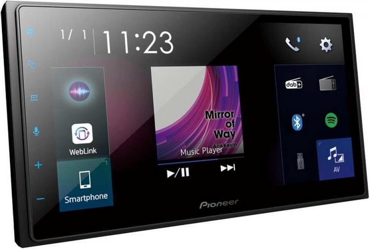inbouwmonitor, multimedia,  touchscreen, pioneer, car stereo