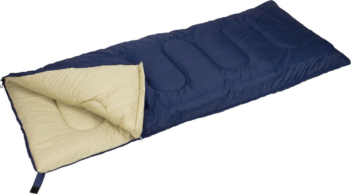 Abbey Camp Dekenmodel Basic - Slaapzak - 210 x 85 cm - Marine/Zand