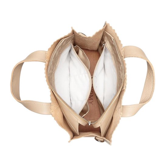 MYOMY Schoudertas My Paper Bag Handbag Crossbody Leer - beige