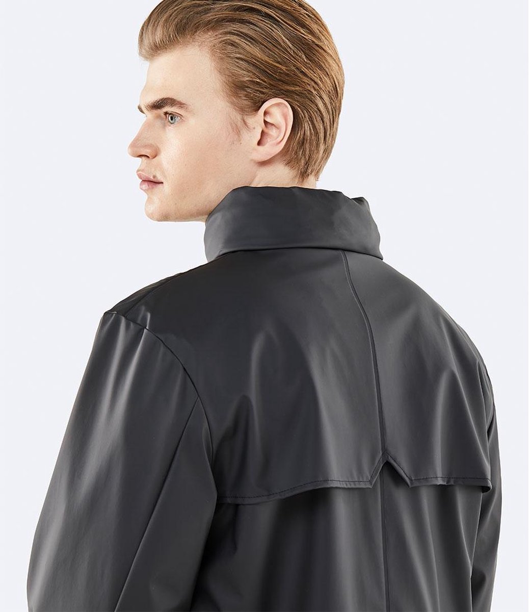 Rains Tracksuit Jacket 1262 Regenjas Unisex - Zwart - Maat XXS