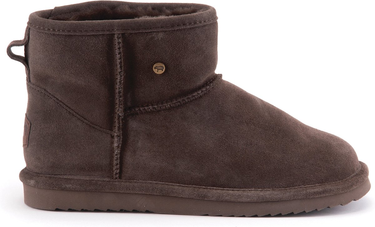 bruine, suède, laars, snow boot, platform-soles