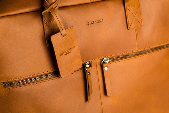 BURKELY Unisex Bart Laptoptas - 15.6'' - Cognac