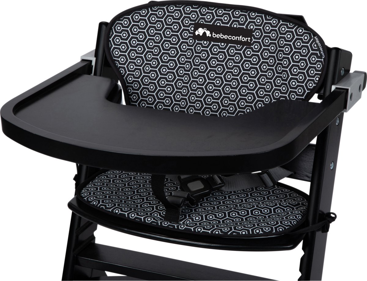 Bebeconfort Timba Kinderstoel met verkleinkussen - Deep Black/Geo Metric - Verstelbaar