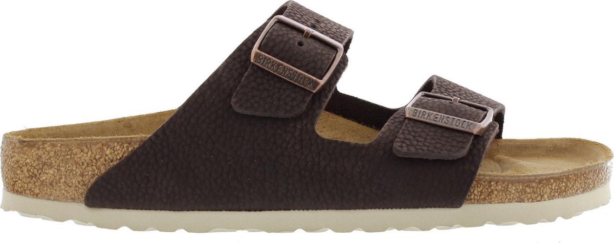 slipper, sandalen, bergkork, brown, twee riemen