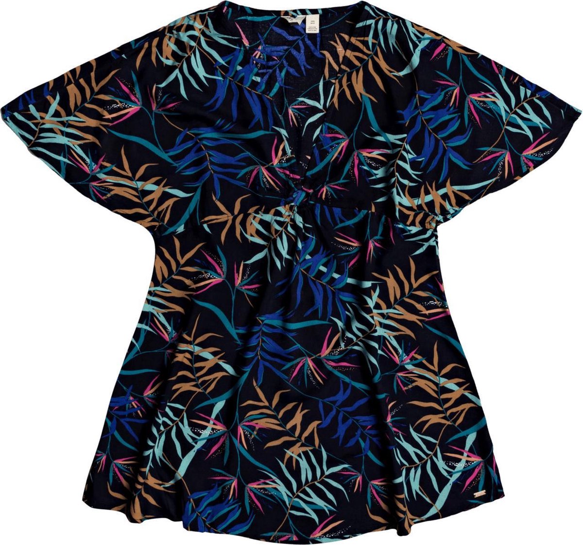 Roxy - M - Summer Cherry Dress Anthracite Wild Leaves