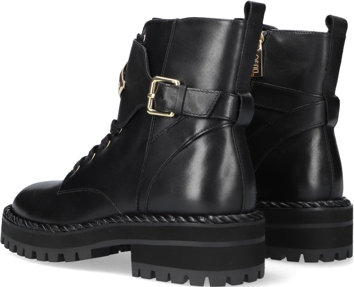 Liu Jo Pink 127 Biker Calf Dames Veterboots - 38 - Zwart