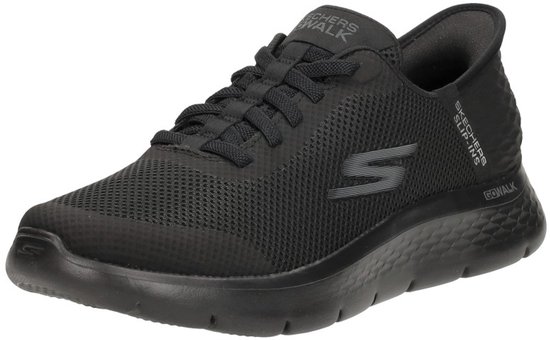 sneaker, mesh, zwart, go walk, athletic shoe