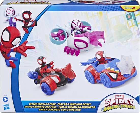Marvel Spidey and his Amazing Friends Spidey Voertuigen 3-pack
