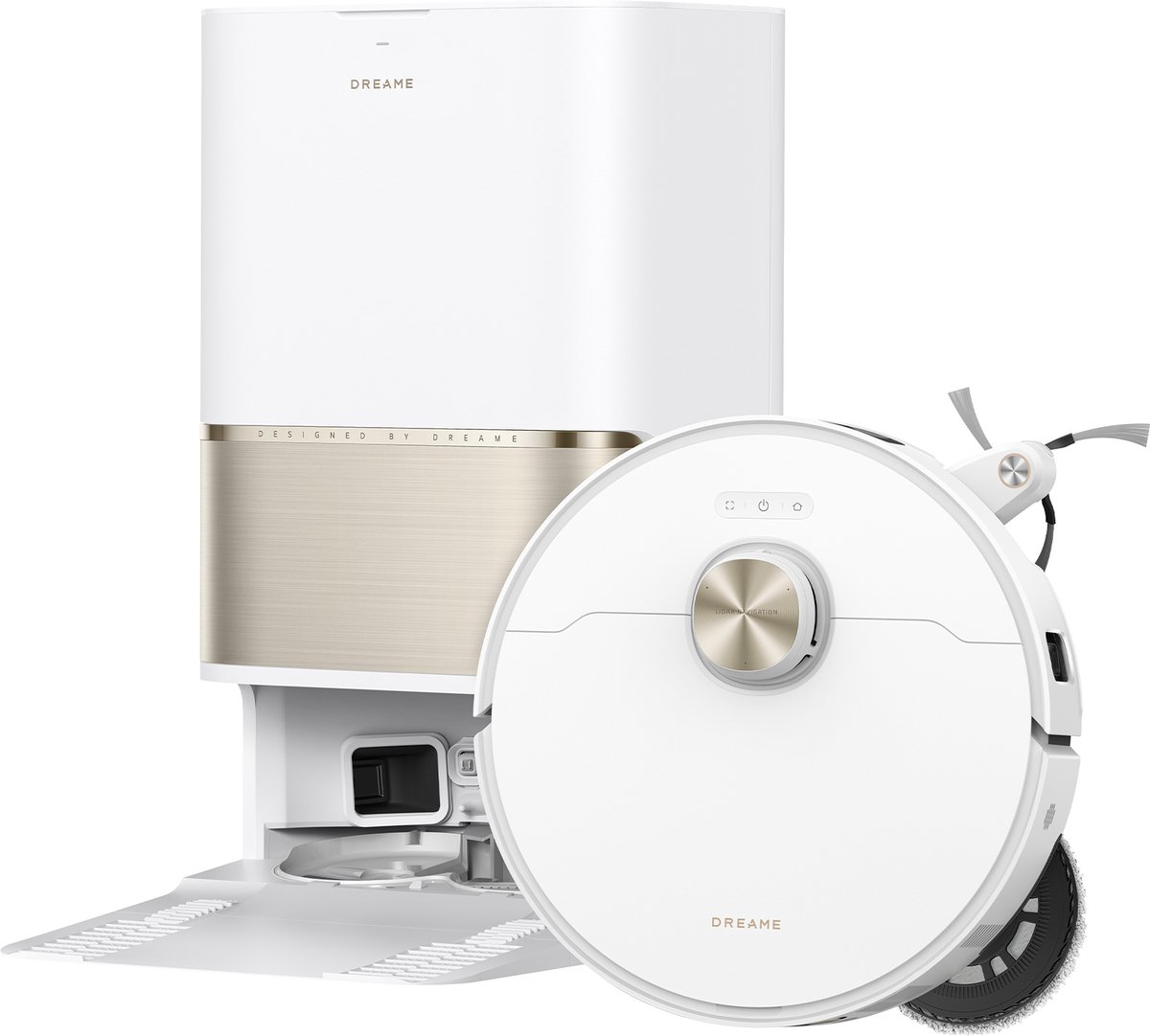 Dreame Robotstofzuiger L50s Pro Ultra - Robotstofzuiger met dweilfunctie - Automatisch Leegstation - 30.000 Pa zuigkracht - Geschikt voor huisdierharen - DryBoard - Wit