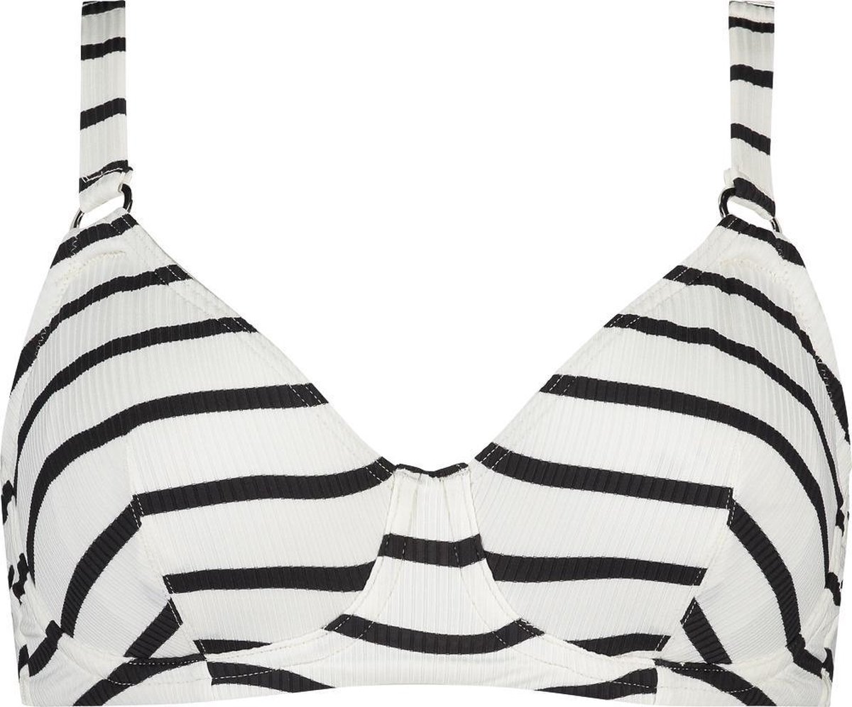 zwem/bikini top, zebra patroon, zwart-wit, bikini top, katoen/polyester mix