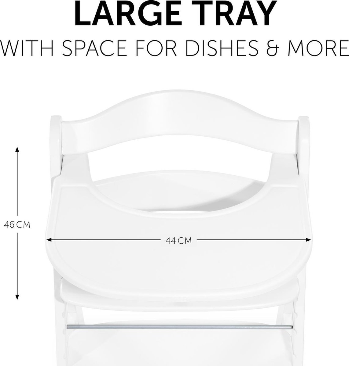 Hauck Alpha Click Tray Eet- of speelblad - Wit
