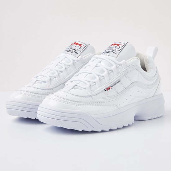 sneaker, wit, platfoom, mesh, zool