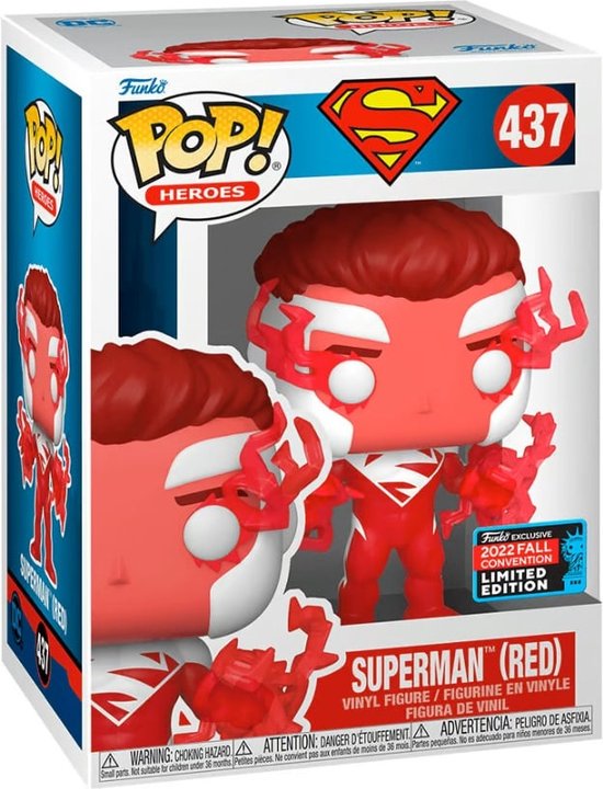 Funko Pop #437 Funko Pop! Heroes: Superman (Red) - Convention Limited Edition