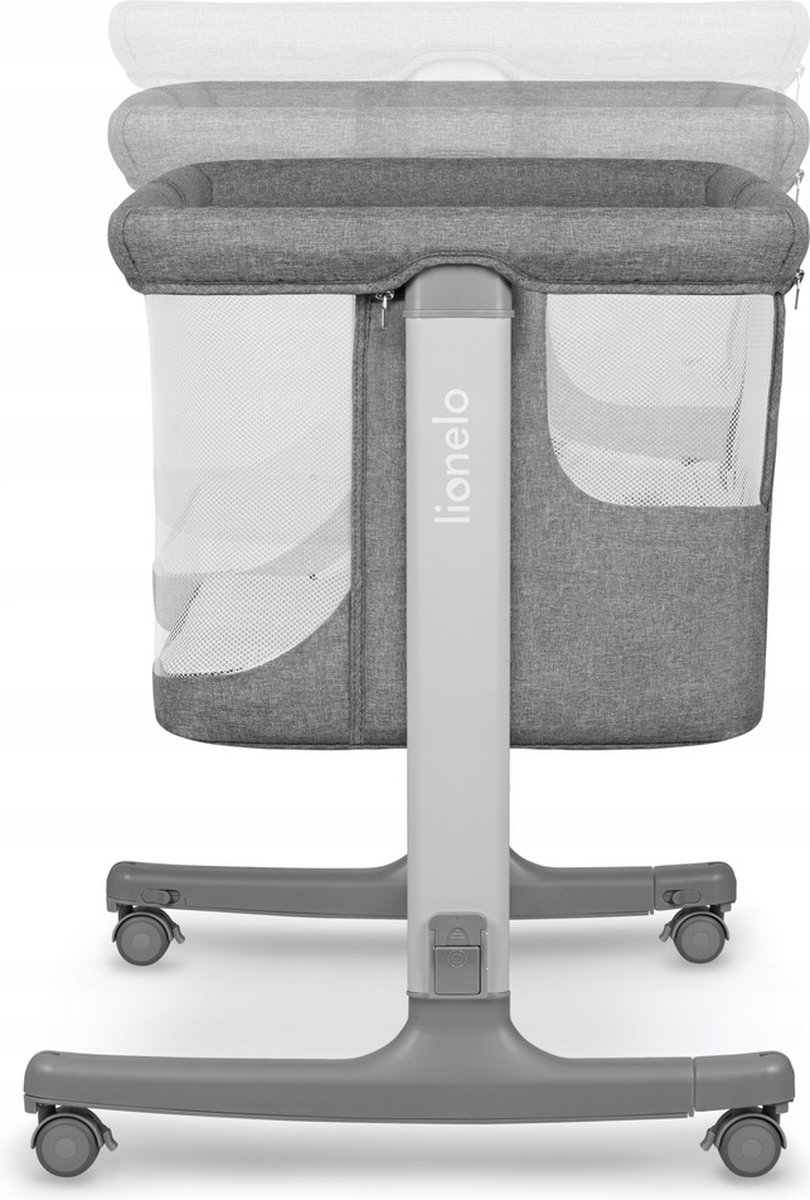 Lionelo Aurora 3in1 Co-sleeper - Babybedje tot 9 kg - Meegroeibed - 4 wielen met rem - Campingbedje