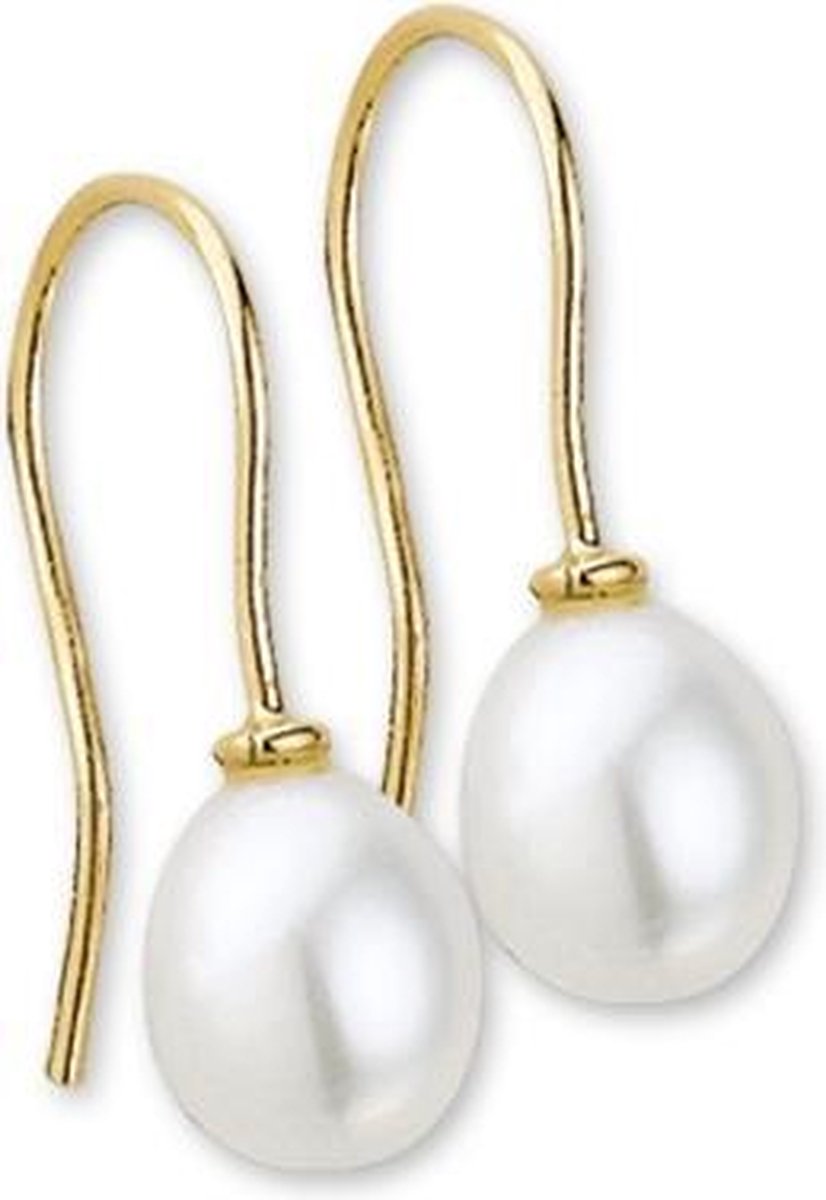 The Jewelry Collection - Parel Franse haak Dames Oorhangers - Goud