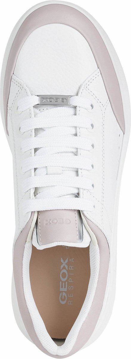 GEOX - Maat 38 - D DALYLA vrouwen Sneakers - wit/roze