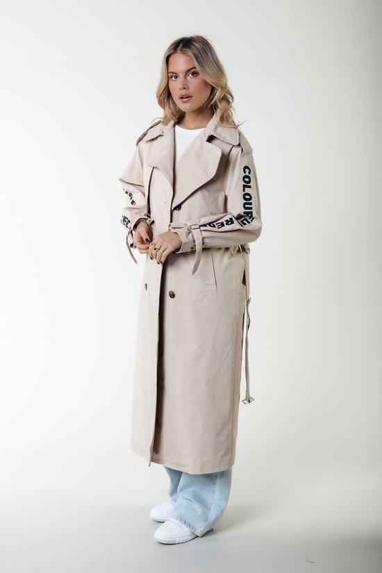 Colourful Rebel - Maat M - Kaia Jas Beige Dames - Katoen