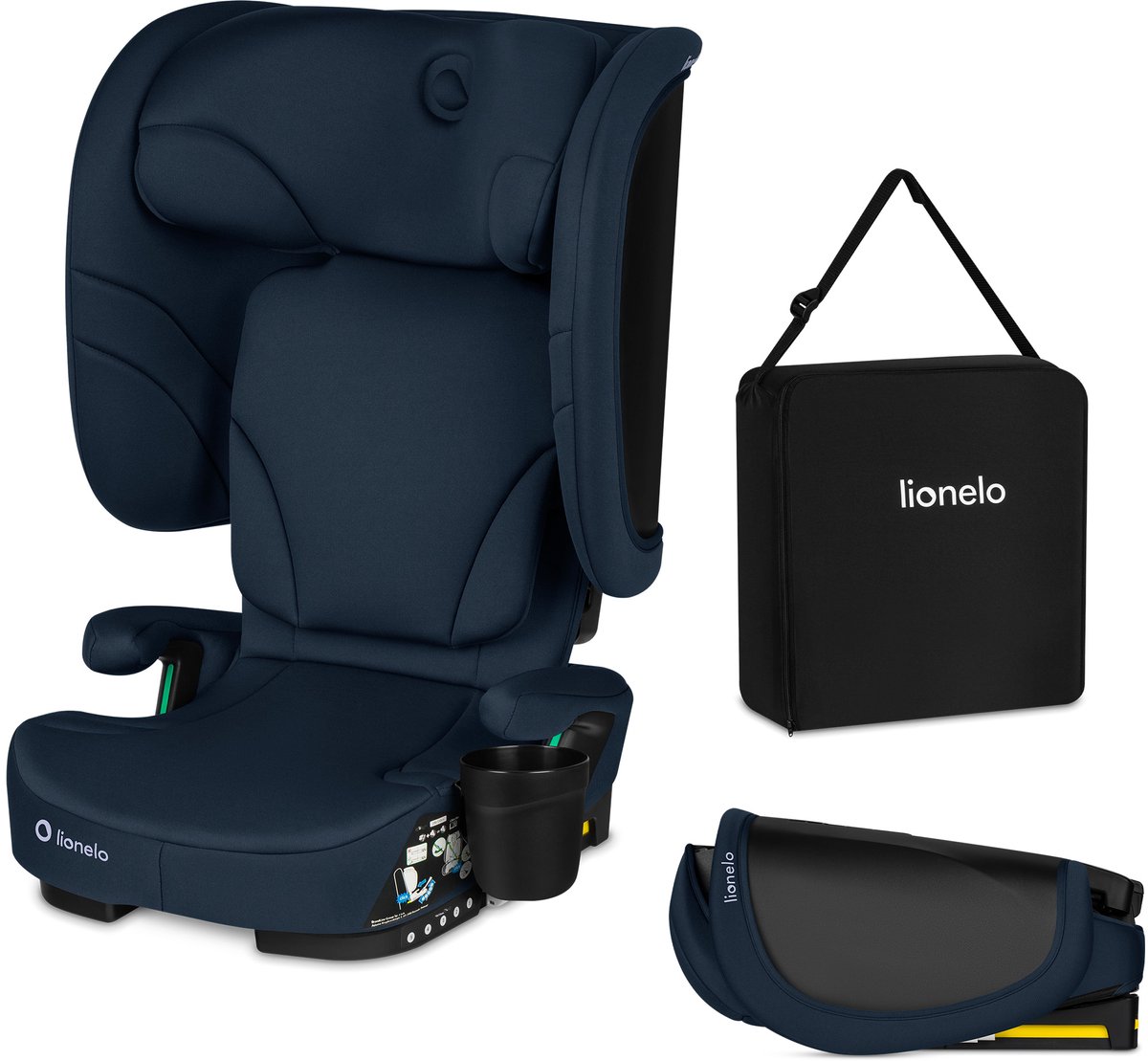 Lionelo Orin Autostoel ISOFIX - Opvouwbaar Autostoeltje 100-150 cm (3,5-12 jaar / 15 tot 36 kg / Groep 2 3)