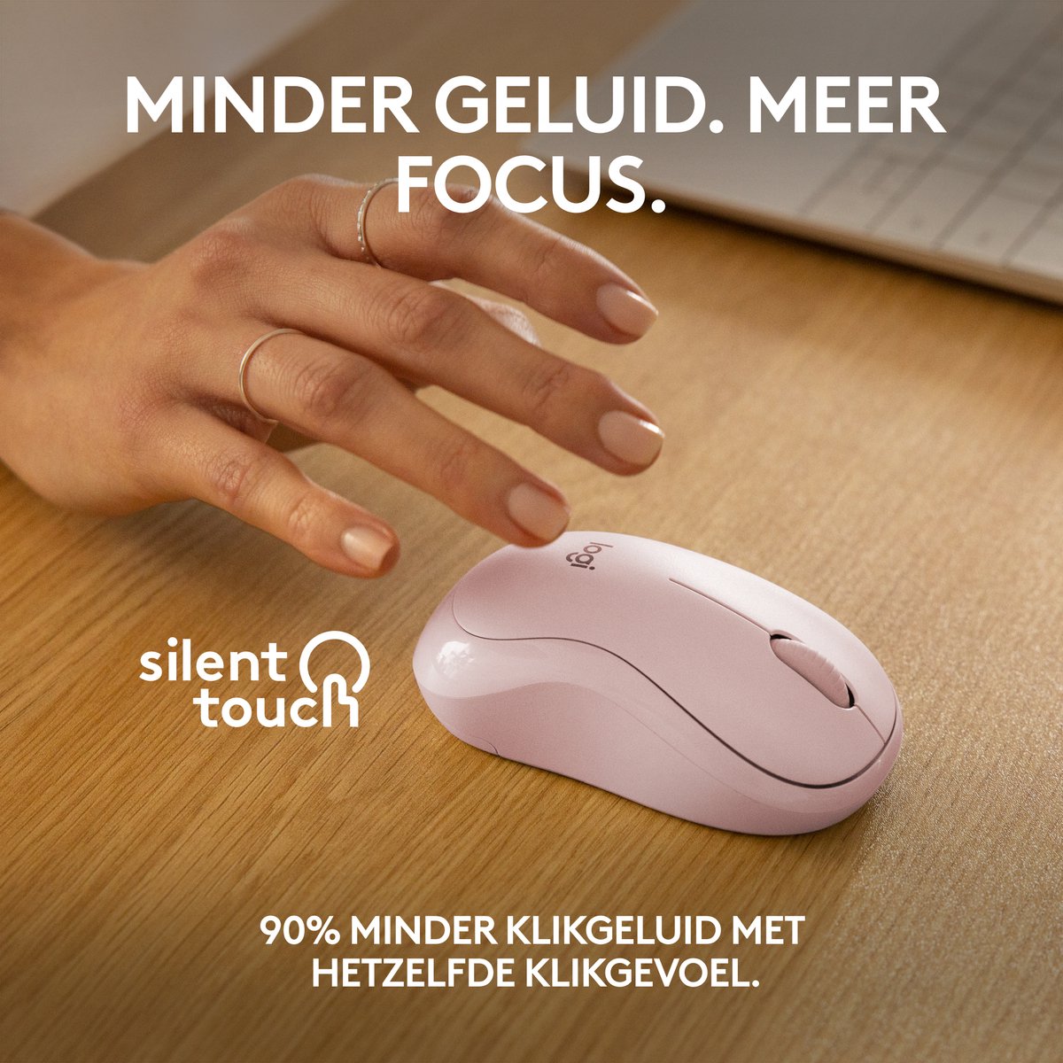 Logitech M240 - Draadloze Muis - Bluetooth - Rose