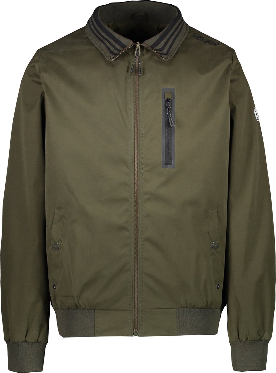 jas, olijfgroene jas, bomberjack, kraag, ritssluiting