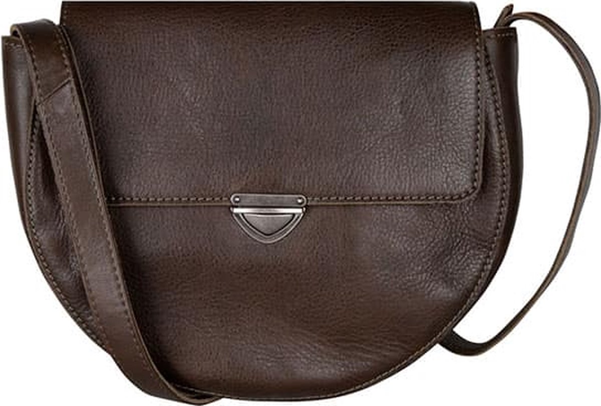 leren, schoudertas, bruin, kleine tas, rittas