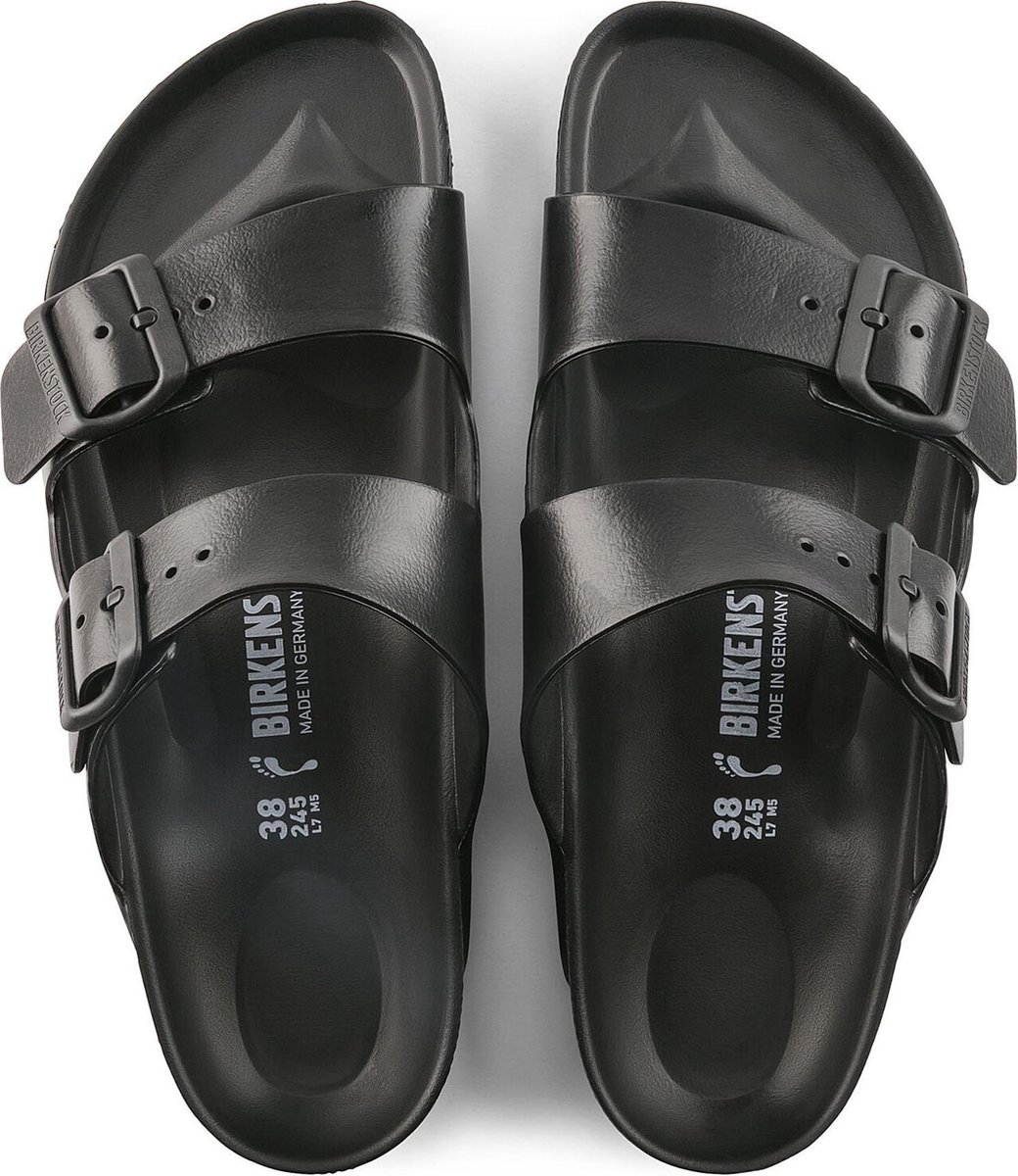 Birkenstock -  maat 37 -Arizona EVA Black Narrow - Dames Slippers - Black