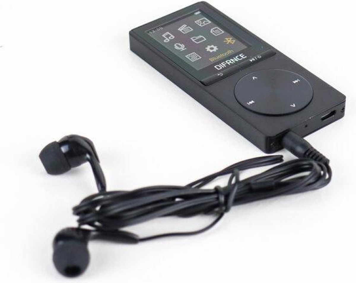 Difrnce MP1820BT Black - MP4 speler met 4GB geheugen - Zwart