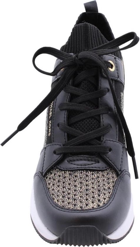 Michael Kors - mt 36 -GEORGIE KNIT TRAINER Dames Sneakers - Zwart/Goud