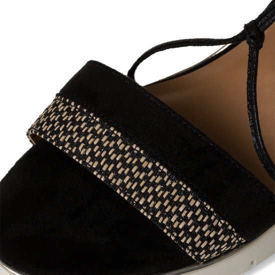 Tamaris Essentials - maat 38 - Dames Sandalen - BLACK COMB