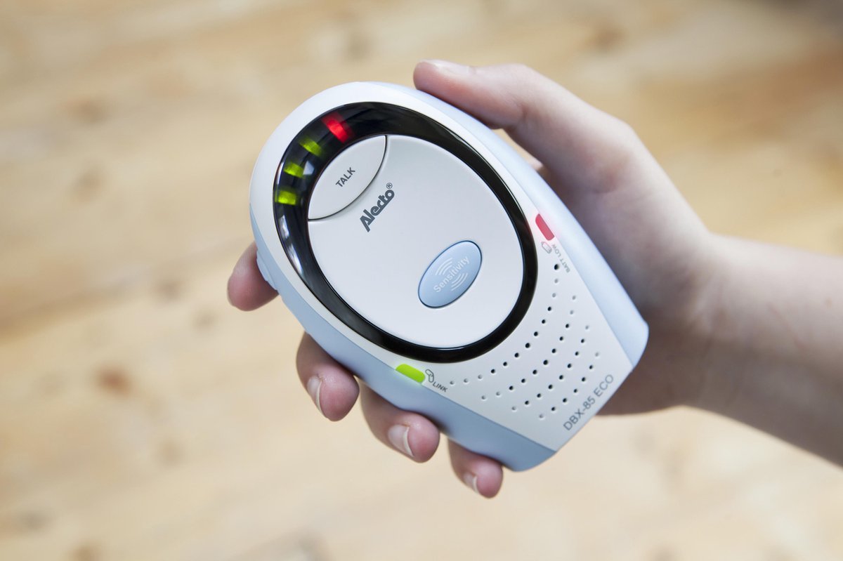 Alecto DBX-85 ECO - Full Eco DECT babyfoon - Wit/Blauw
