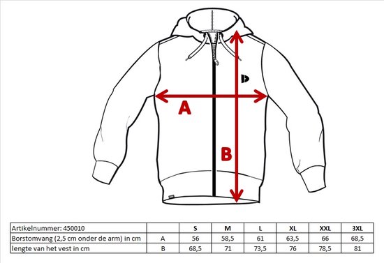Donnay Maat XXL - Sweatvest met capuchon (Bruce) - Sportvest - Heren - Forest Green (236)