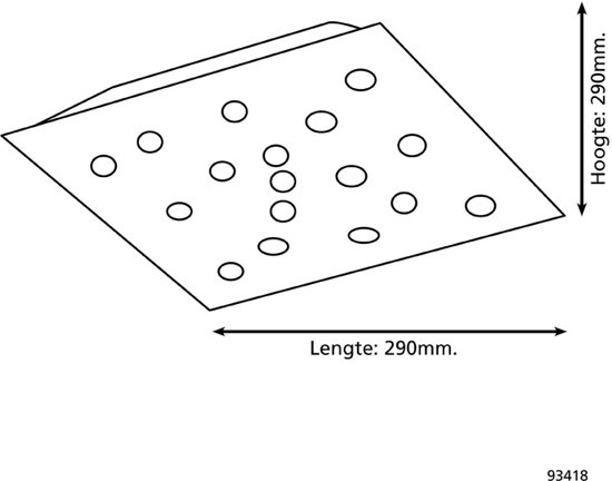 EGLO Santiago 1 - Wand/Plafondlamp - LED - Wit, Helder, Rood