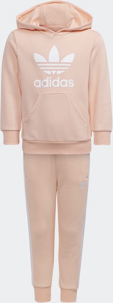 hoodie, pullover, adidas logo, sweatpants, peach color