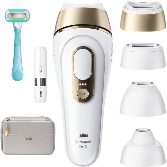 Braun IPL Silk·expert Pro 5 - IPL ontharingsapparaat - PL5412 - Ontharing Voor Thuis - 4 Opzetstukken