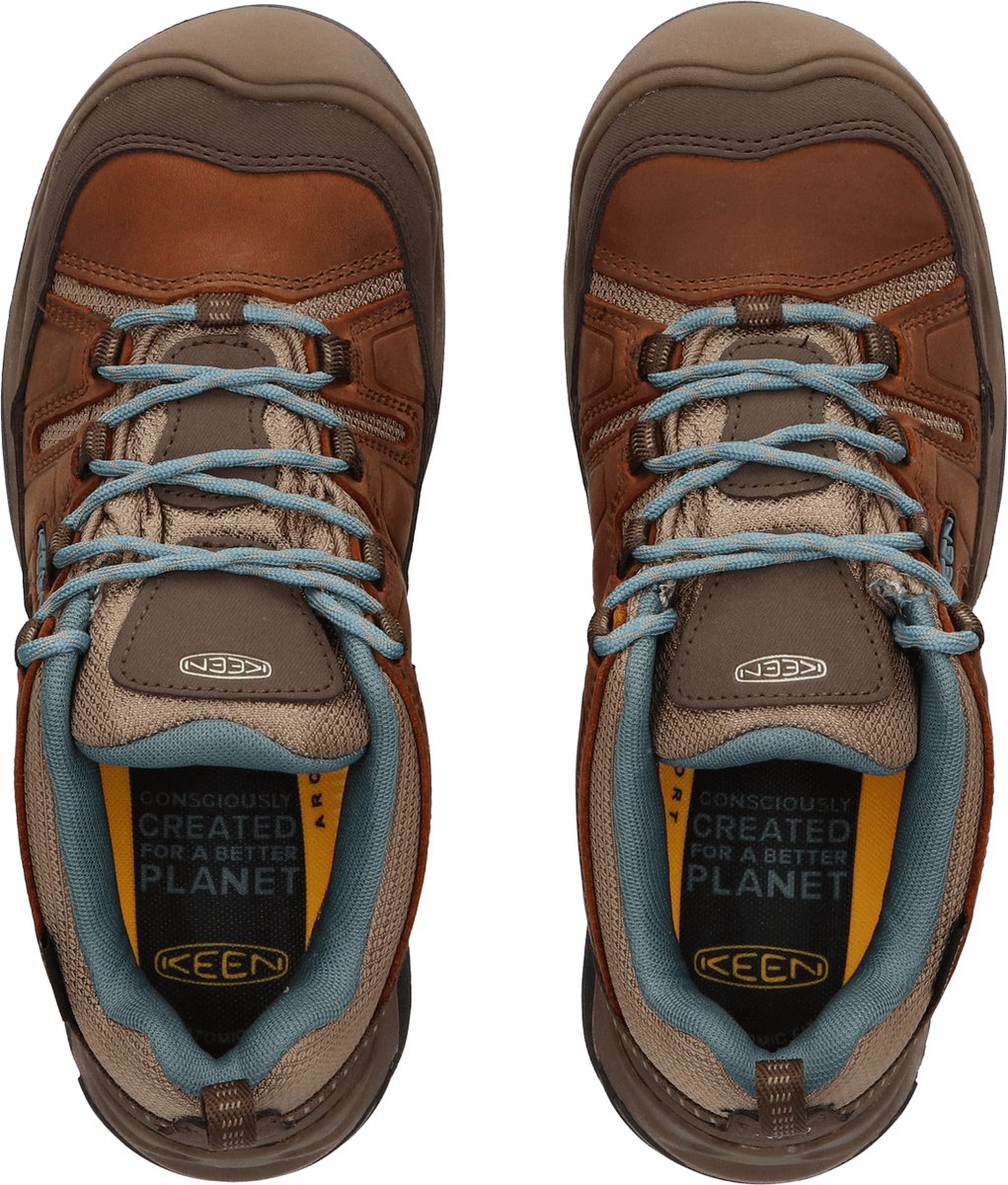 Keen Circadia - Maat 42 - Dames Wandelschoenen Syrup/North Atlantic | Bruin | Leer