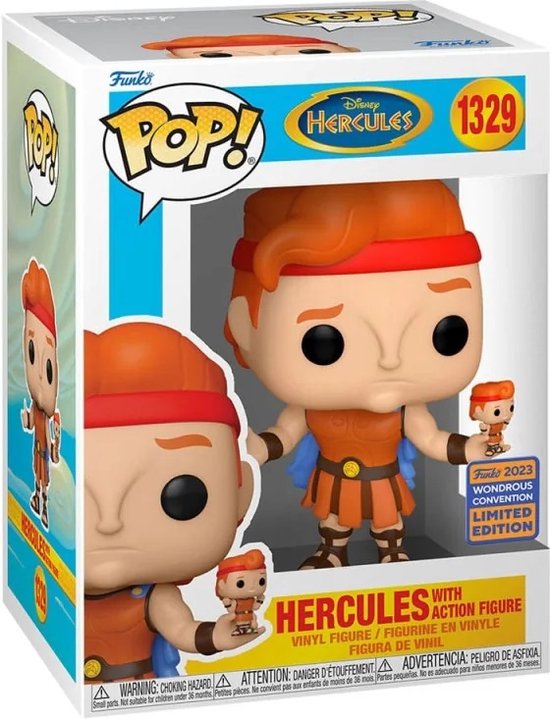 Funko Pop #1329 Hercules with Action figure Exclusive Funko Pops, Convention Exclusives
